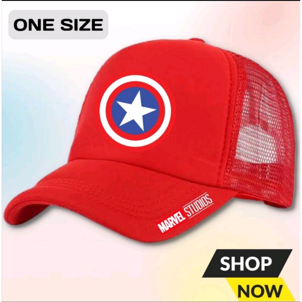 Snapback Topi Trucker jaring MARVEL AVENGERS Gamers Comunity