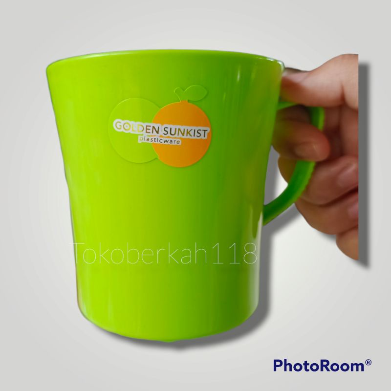 mug golden sunkist,cangkir cantik,gelas golden sunkist 7026 hijau