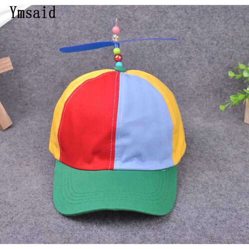 Terlaris Lucu Anak Dewasa Baling-Baling Topi Bisbol Warna-warni Patchwork Merek Topi Baling-Baling