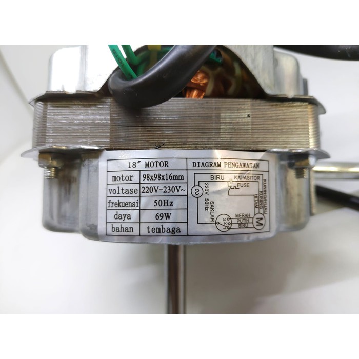 Dynamo / motor kipas angin tornado sekai tecstar 18 inchi original