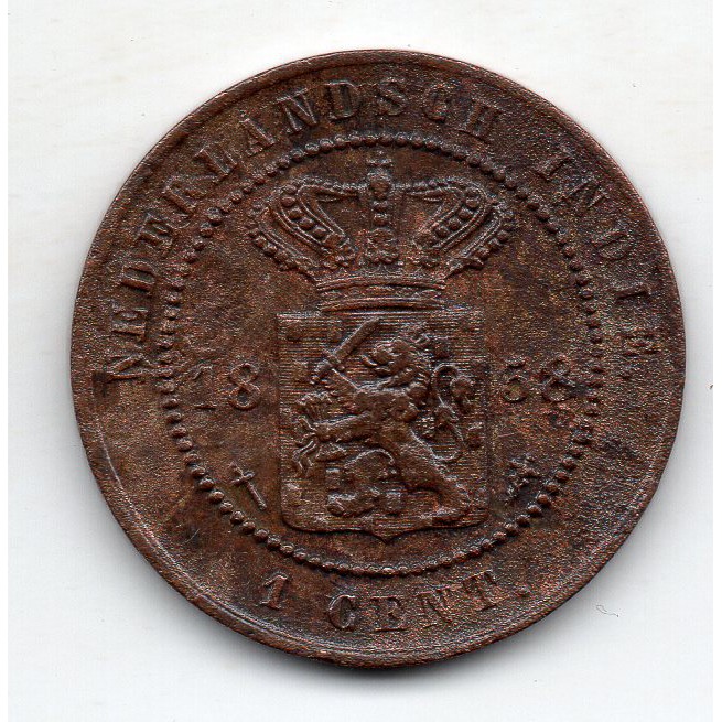 A2858 Ned Indie 1 Cent Koin kuno Jaman Belanda Tahun 1858 Sesuai Gambar Asli Ready