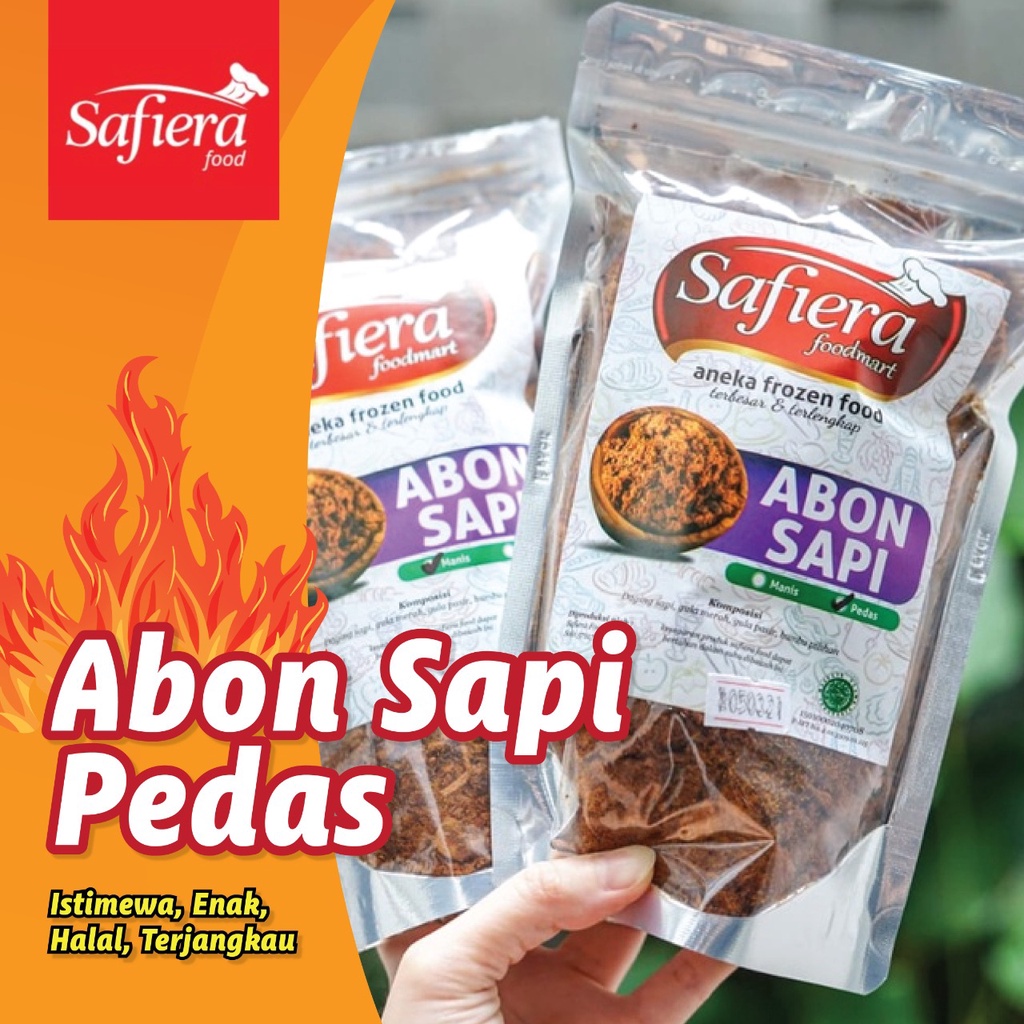 

Abon Sapi Safiera Food rasa Pedas 200 gram Abon Solo Abon Asli