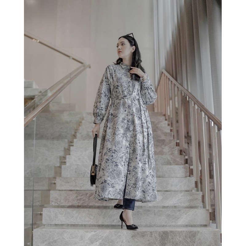 Le Jardin Maxi Shirt Benang Jarum