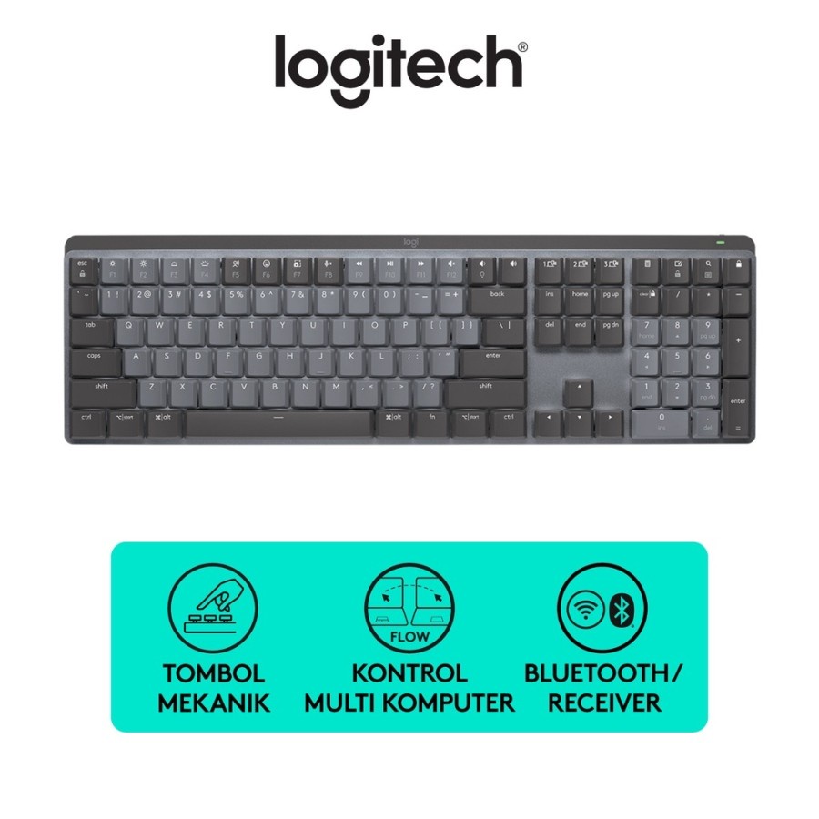 Logitech MX Mechanical Tactile Keyboard Wireless Bluetooth Backlit