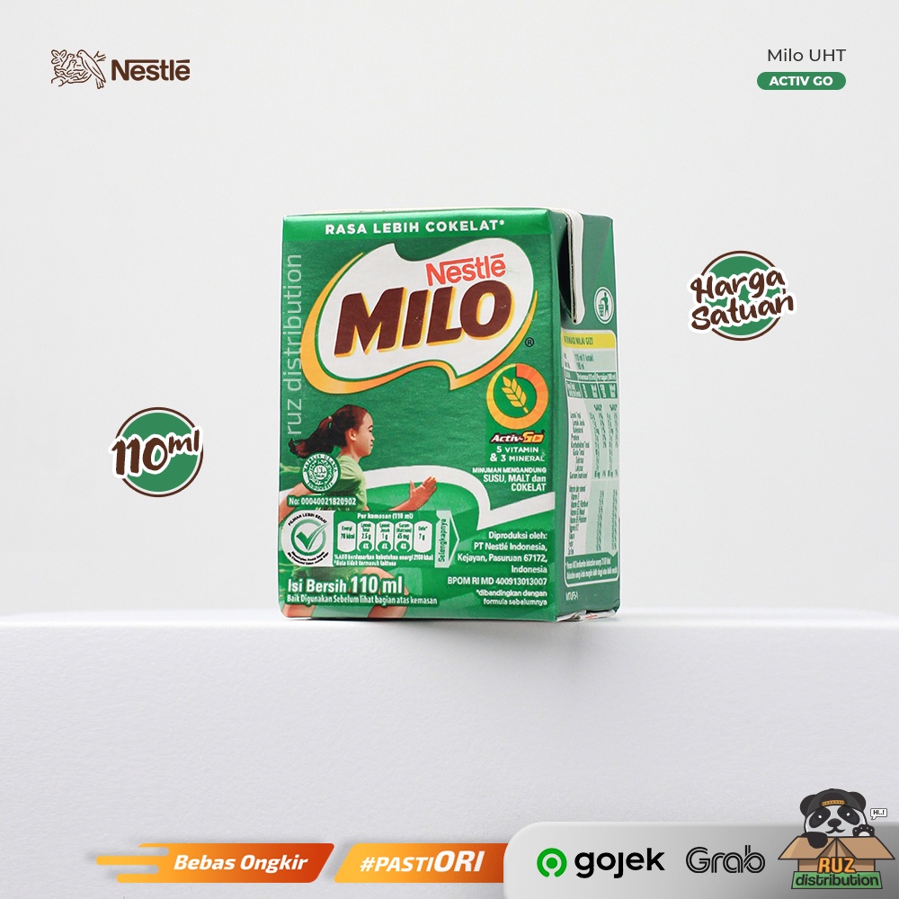 MILO UHT 110ml Satuan - Susu Milo Activ Go 110ml