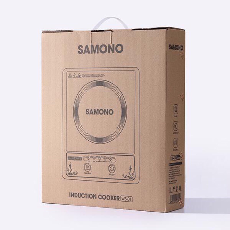 SAMONO WS01 Smart Kompor Listrik Induksi 600W Hitam Oren Waterproof High Quality Murah