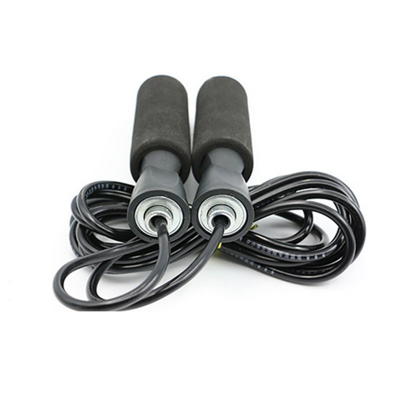 (MAINANKYU) Fitcoach Tali Skipping Speed Jump Rope Sports Weight Exercise - JR05 - Black