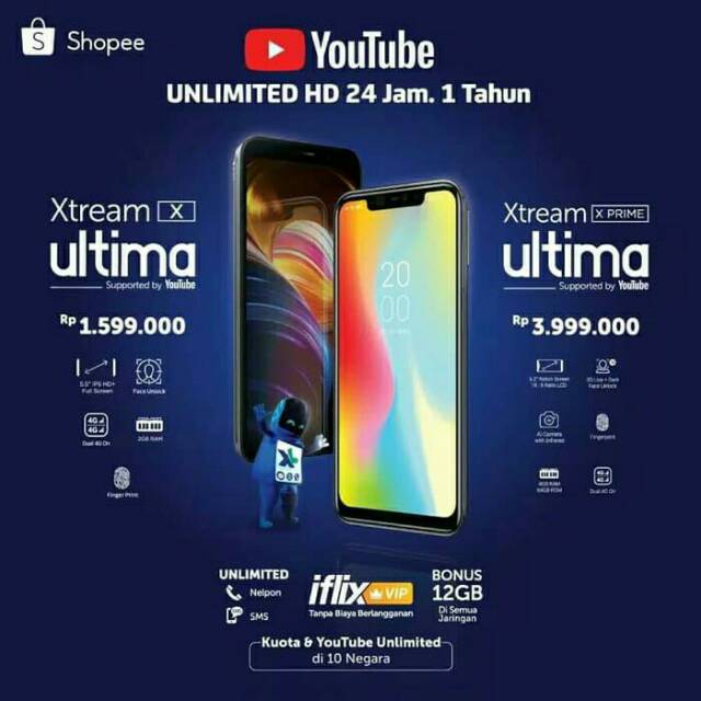Luna G60x Xtream Xprime Ram 4 64 Gb Lcd 6 2 Inch Support Nfc Baru Garansi Resmi Banyak Bonus Shopee Indonesia