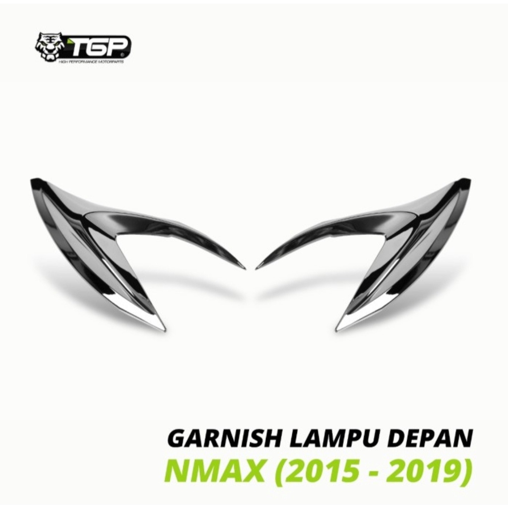 Garnish lampu nmax old 2015-2019 Black chrome