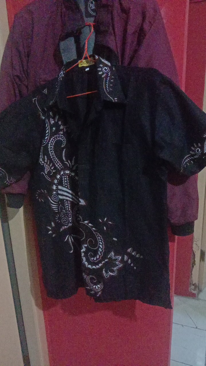Kemeja Batik Pria Lengan Pendek Black Sweet ( Size  M, L, Xl, Xxl )
