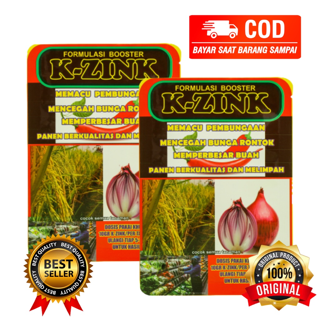 Pupuk buah terlaris K-ZINK Formulasi Booster perangsang dan pembesar buah kemasan 150gram