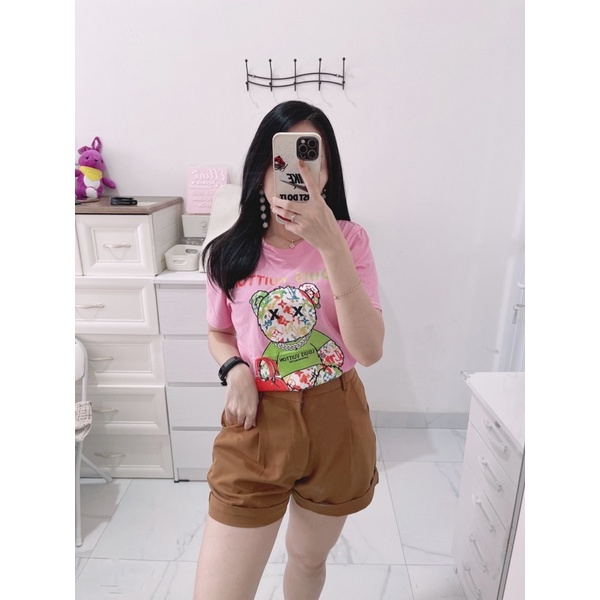 Kaos wanita gambar import | kaos gambar kaws uniqloo wanita import | tshirt kaws uniqloo / LV wanita import | tshirt BKK import gambar