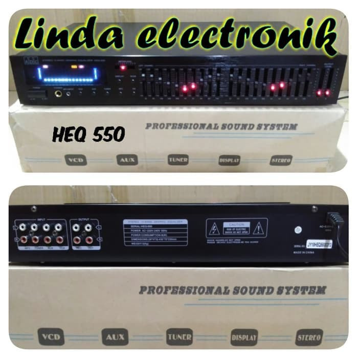BEST QUALITY STEREO 10 BAND GRAPIC EQUALISER ADC HEQ 550 EQUALISER ADC HEQ550