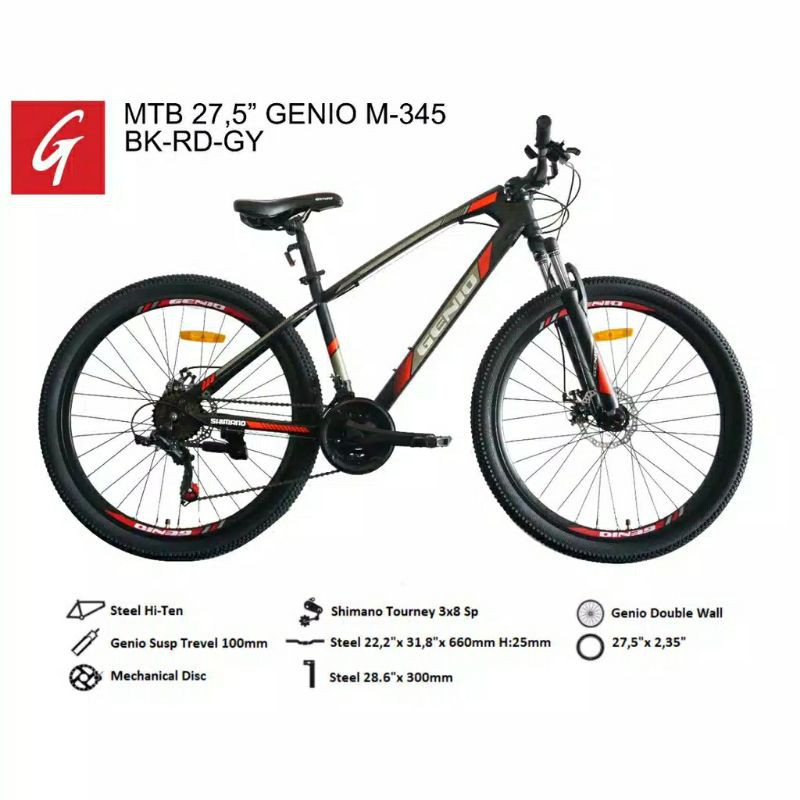 Sepeda Mtb 27,5 Genio M-345.By United