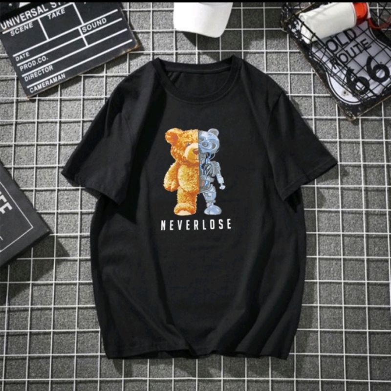 Kaos Distro unisex || Teddy Bear Never Lose