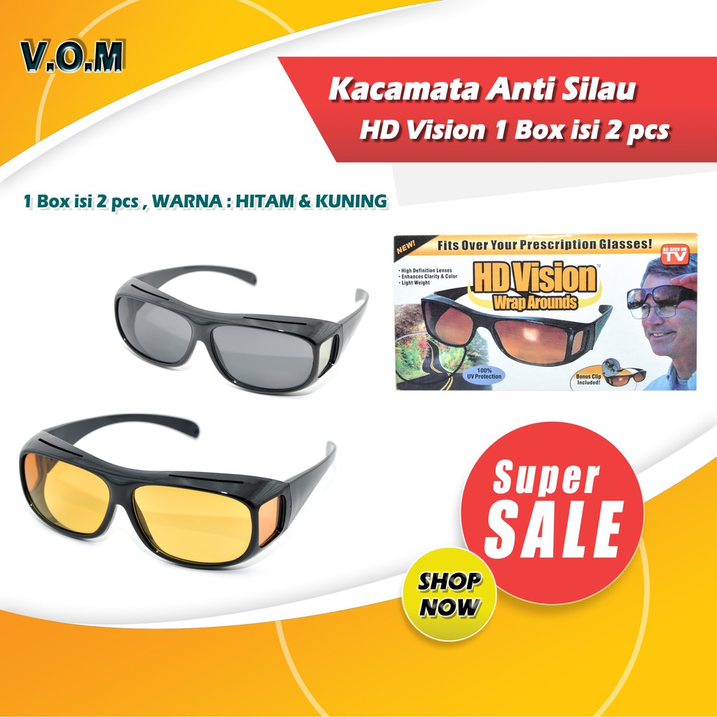 VOM Kacamata Anti Silau / HD Vision 1 Box isi 2 pcs 0008