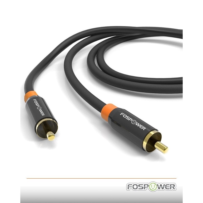 FOSPOWER Premium Coaxial SPDIF Subwoofer Cable 24-K 180-Cm