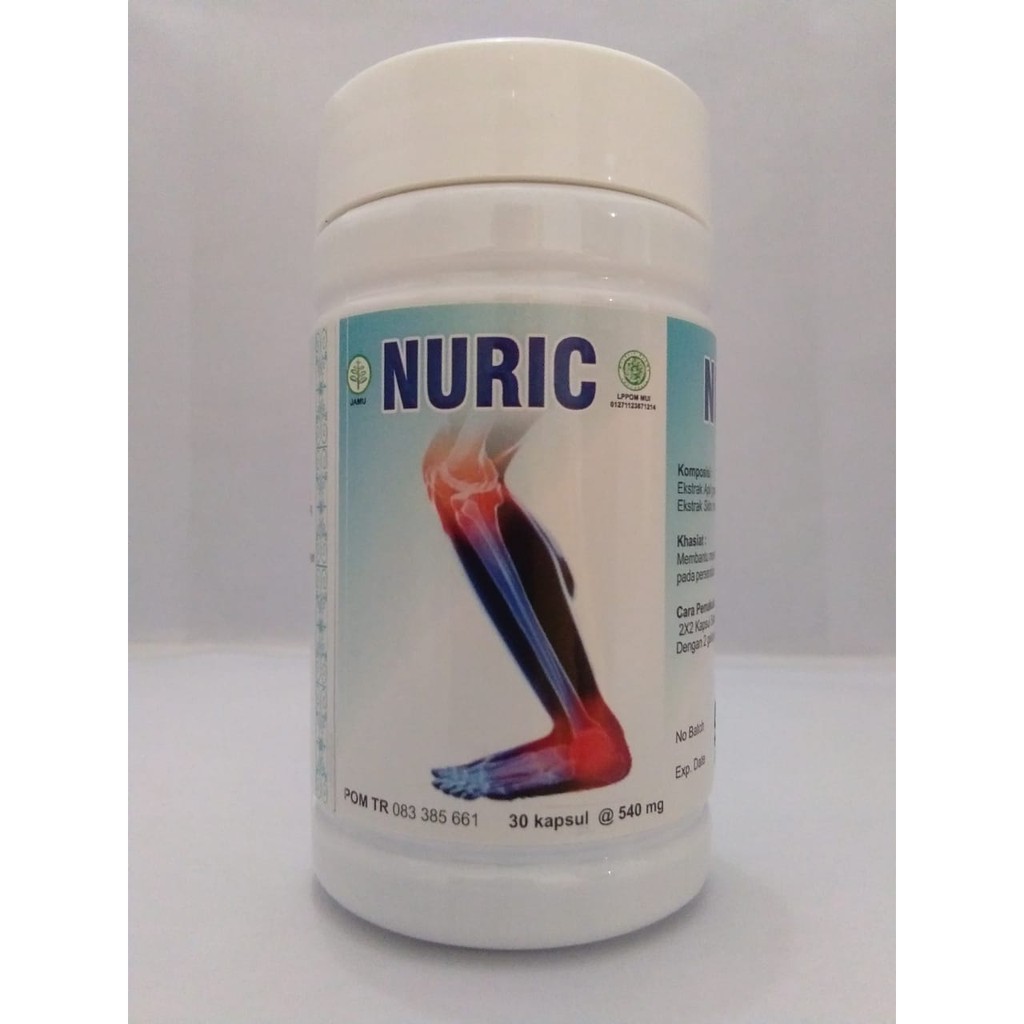 

Nuric (30 Kapsul)-Herbal Pereda Asam Urat/Pegel Linu/Persendian
