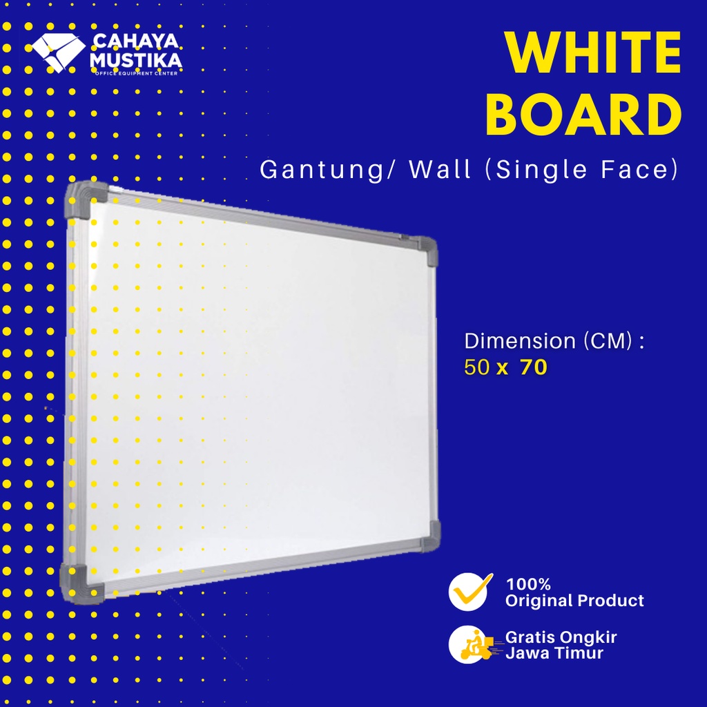 

Jual Papan Tulis Di Malang Whiteboard GH Gantung Magnet Uk 50x70 cm
