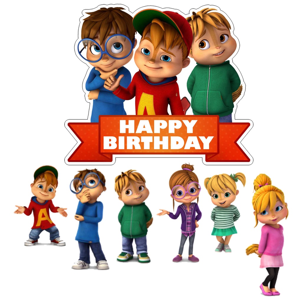 

TOPPER CAKE CUSTOM TOPPER ULANG TAHUN / HIASAN KUE ALVIN AND THE CHIPMUNK I