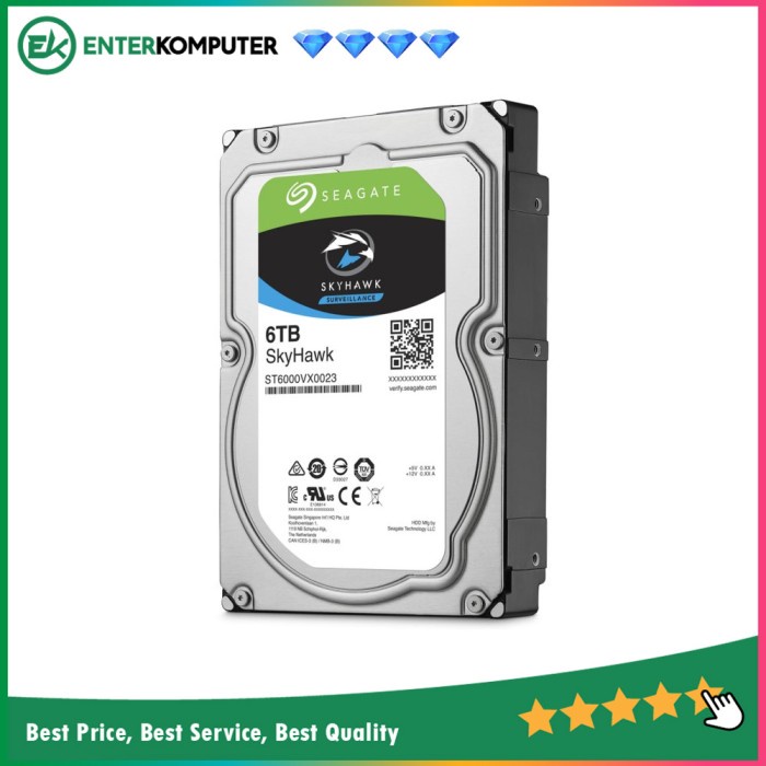 Harddisk Seagate Surveillance 6TB - SkyHawk Series