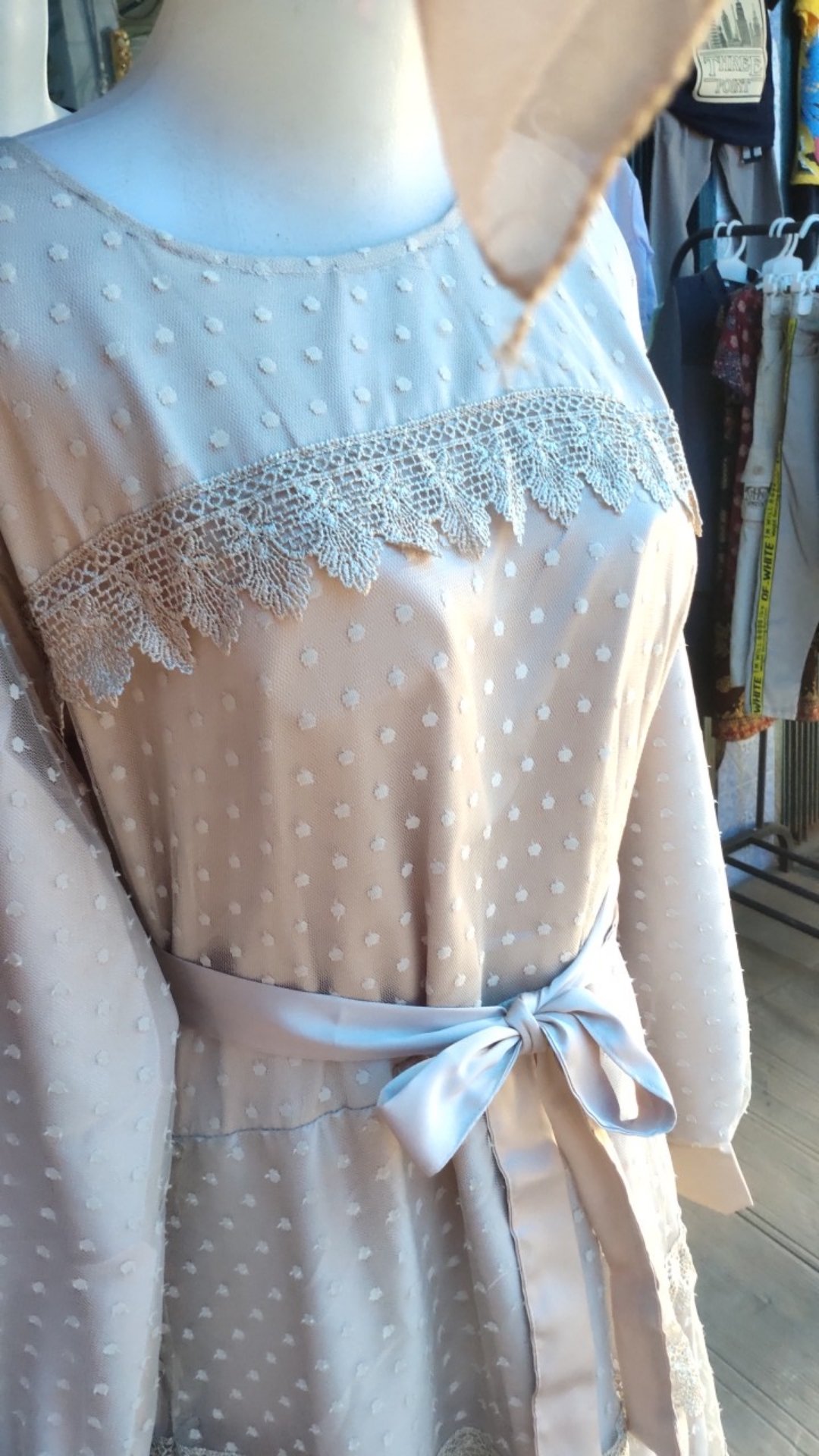Grosir Baju Gamis Pesta Muslim Nadira Dress Mocca