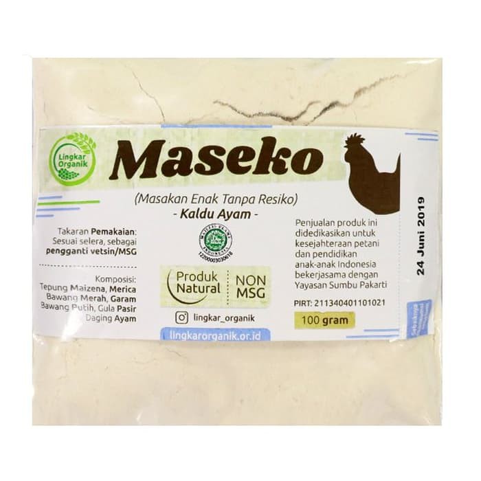 

Maseko Kaldu organik REFILL 100gr Non MSG Lingkar Organik Makanan MPAS