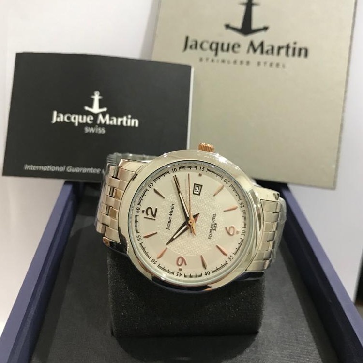JAM TANGAN PRIA JACQUE MARTIN 3269 MDBSSLRG ORIGINAL MURAH