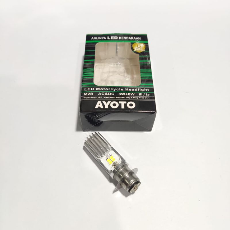 Lampu depan LED Ayoto H6 bebek Dan matic led headlamp original 8led