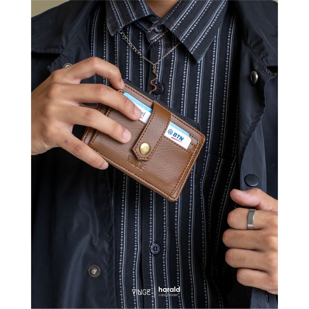 Card Holder 8slot Ekslusif | Dompet model zipper with photo slot |HARALD