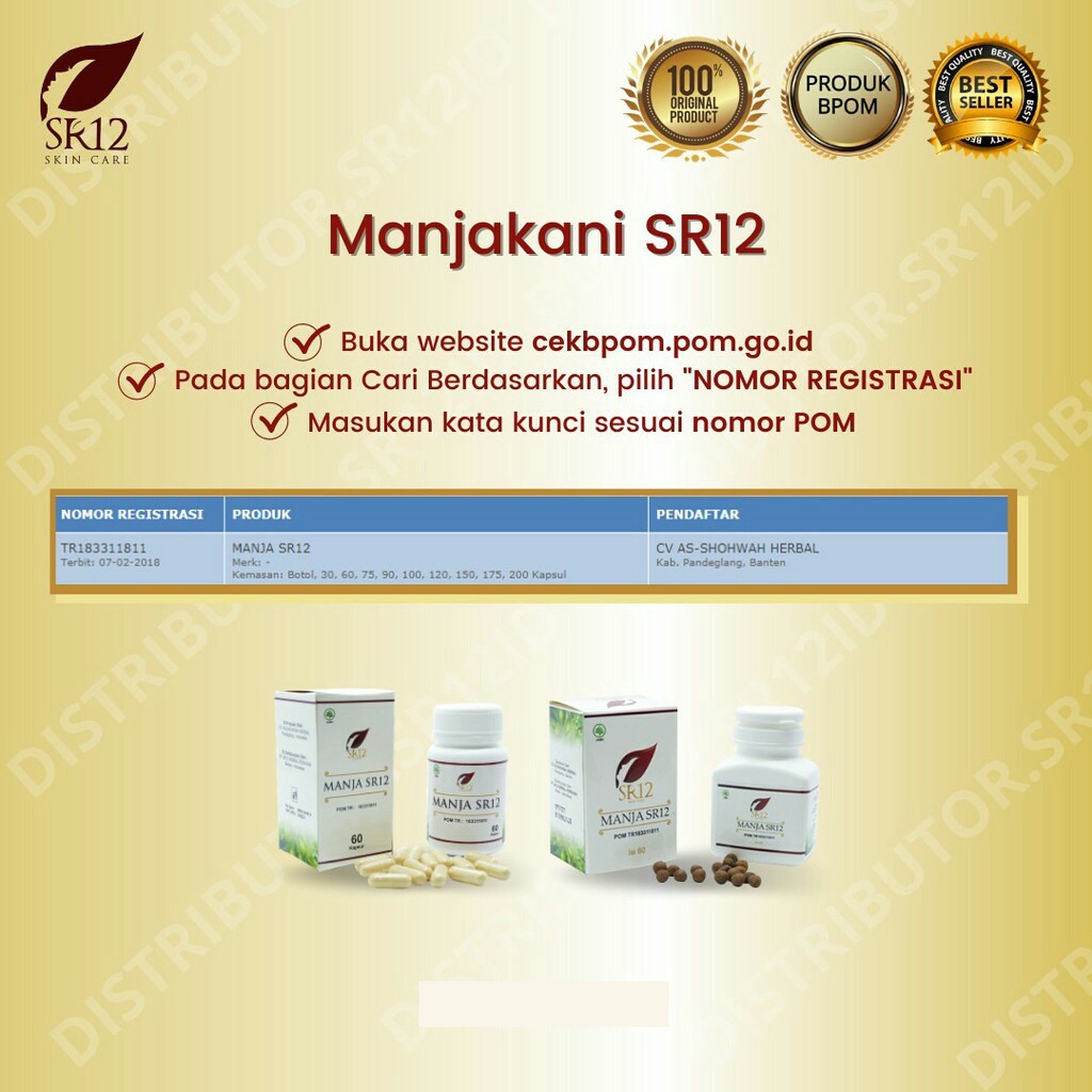 Manjakani SR12 Kapsul Butir Pencegah Gatal Pelancar Haid Herbal Promil Program Hamil Official Original