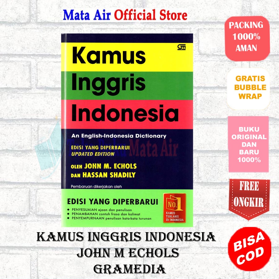 

ORIGINAL BEST SELLER KAMUS INGGRIS INDONESIA JOHN M ECHOLS GRAMEDIA