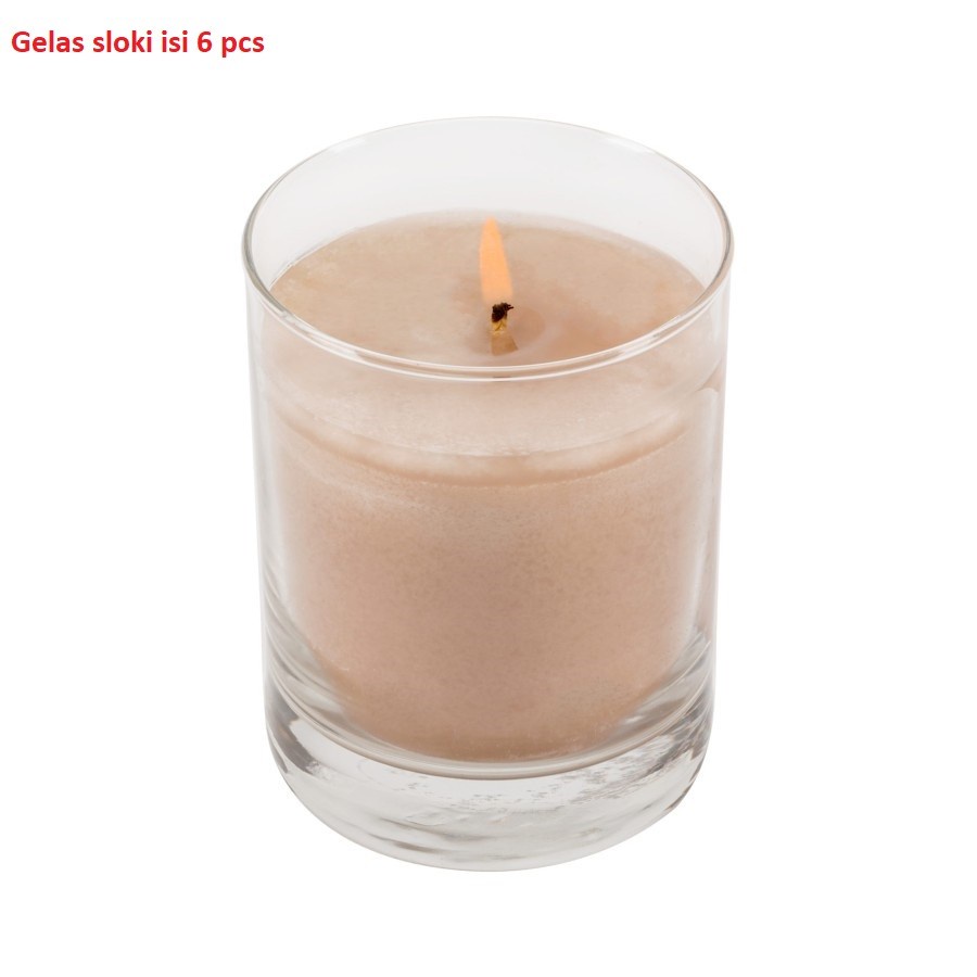 Gelas sloki/ Gelas Lilin/ Gelas Shot/ Gelas sloki isi 6 pcs