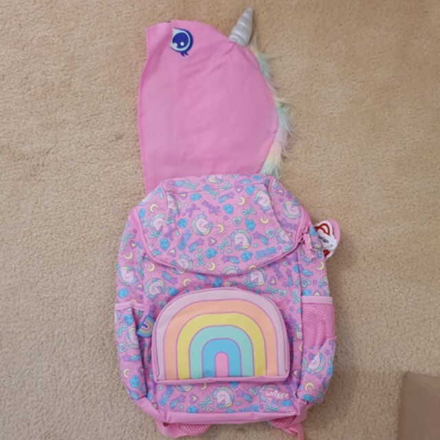 SALE Smiggle Hoodie Junior Backpack Pink Unicorn Authentic