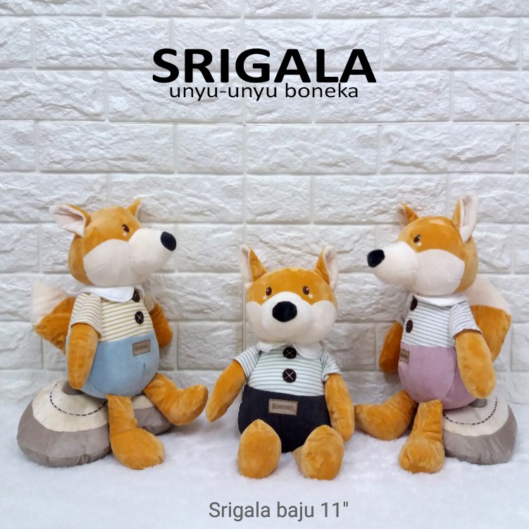 Boneka anjing srigala wolfoo kartun dog 35cm import