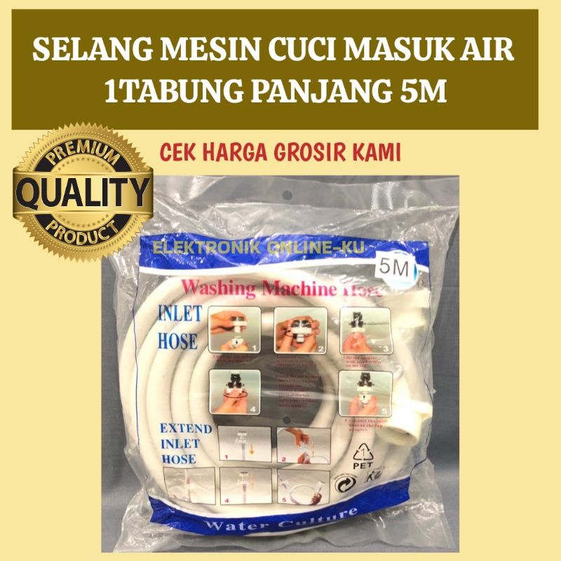 SELANG MESIN CUCI MASUK AIR 1 TABUNG PANJANG 5 METER