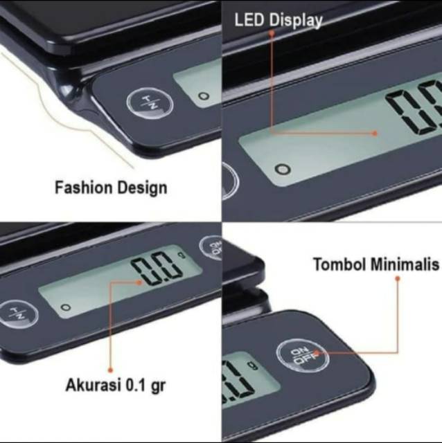 HARNIC HELES COFFEE SCALE HL 3850 ORI - Timbangan Dapur Digital HL3850