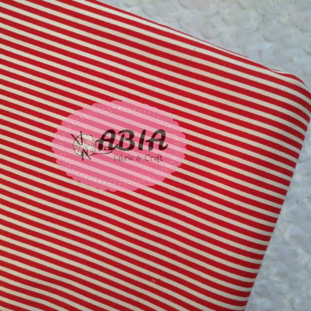 Kain kanvas motif salur - kks l merah