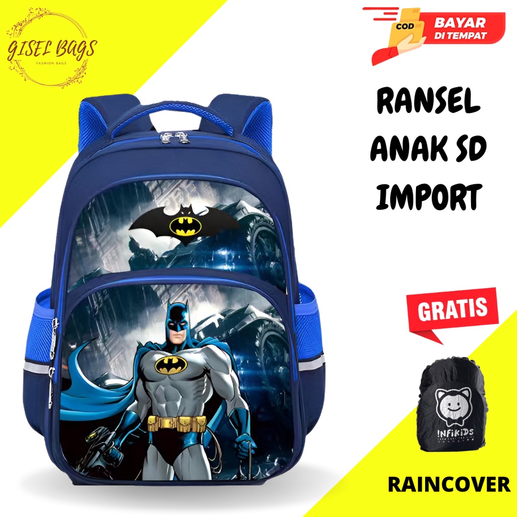 GB-Ransel anak laki laki SD Ransel anak karakter superhero ransel anak import