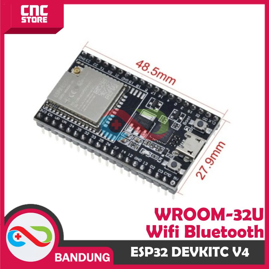 ESP32 ESP-32 DEVKITC V4 WROOM-32U WIFI BLUETOOTH DEVELOPMENT BOARD