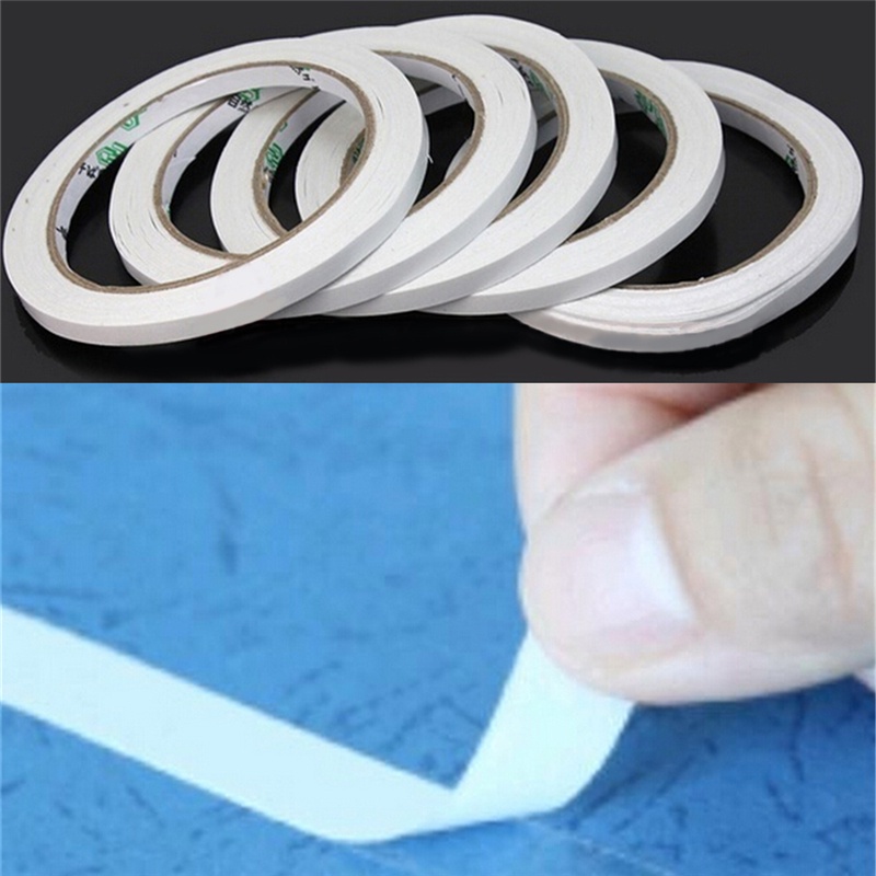 {LUCKID}2/10 rolls of White Double Sided Faced Strong Adhesive Tape for Office Supplies