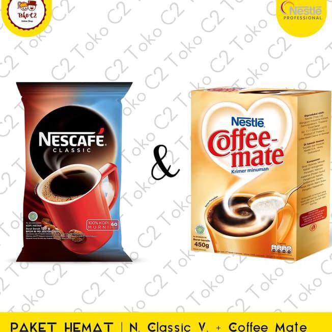 

u2ds paket hemat - nescafe classic 120gr dan nestle coffe mate hjge