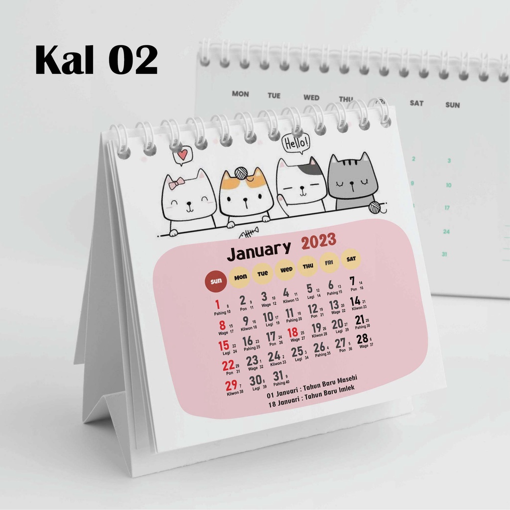

Hanabi Kalender Mini 2024 / Kalender Meja 2024 Custom KAL02