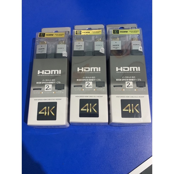 Kabel HdMI SONY Male To Male 2Meter / Kabel HDTV Flat Sony 2M / HdMI flat 2 Meter Merek SONY