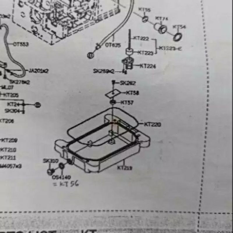 KT220 Paking Bak Minyak - Mesin Obras 700K / 747 / 747A