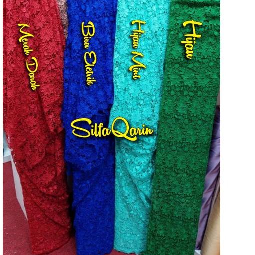 ❂ Kain Brokat Prada Oki / Bahan Kebaya Prada Oki / Kain Brukat Kebaya Oki (Harga Per 1/2 Meter) ☆