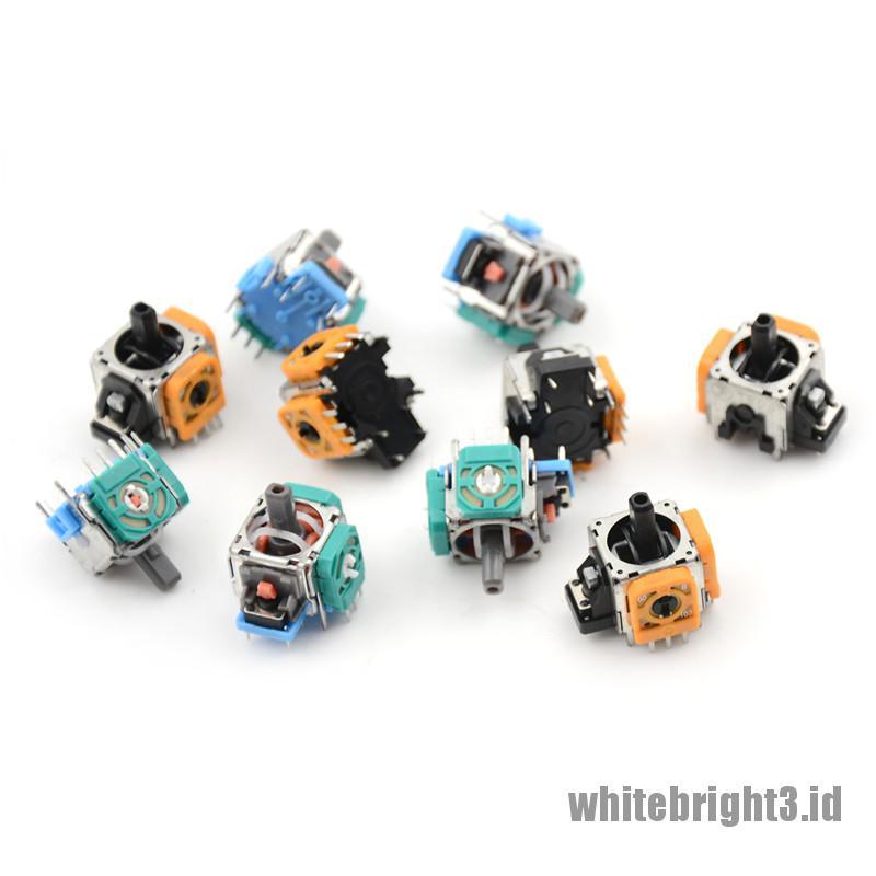 < White3 > 5Pcs Sensor Analog Joystick Rocker 3D 3 Pin Untuk PS4 Pro