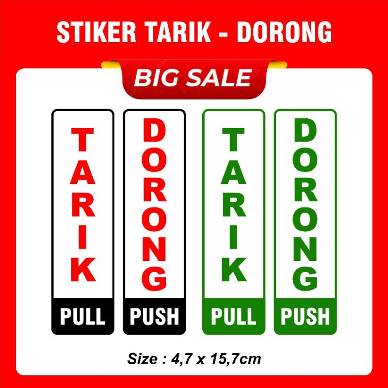 

Stiker Tarik Dorong Geser Vinyl