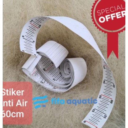 TERLARIS 9.9 Stiker Ukur Bak Ikan Koi 60cm - alat ukur -pengukur - STIKER PENGUKUR BAK IKAN