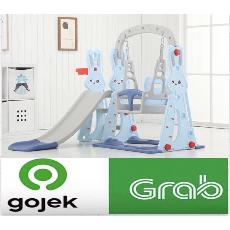 Tobebe kids slide 4in1 ayunan anak ayunan perosotan prosotan playhouse playground rumah rumahan.